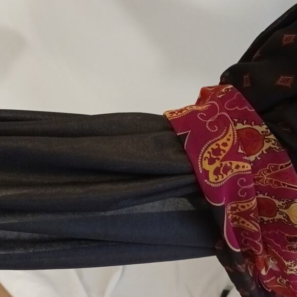 Mossimo Exotic Dress Womens Plus Sz XXL Black Red w Camisole Bohemian Semi Sheer - Picture 7 of 10